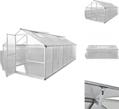 Szklarnie ogrodowe - vidaXL Szklarnia wzmocniona aluminium 10,53 m² - Szklarnie - miniaturka - grafika 1