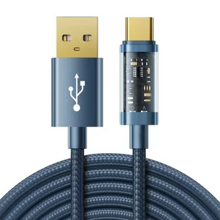 Joyroom kabel USB - USB Typ C do ładowania / transmisji danych 3A 2m niebieski S-UC027A20 - Kable USB - miniaturka - grafika 1