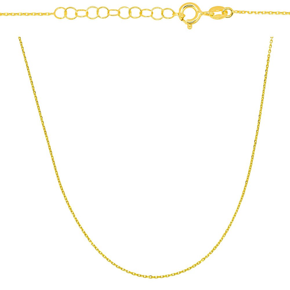 Pozłacany srebrny łańcuszek ankier 45 cm pr. 925