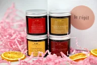 Świece - ZESTAW PREZENTOWY - Świece sojowe zapachowe 4x60 ml. HAND MADE Ciasto truskawkowe, Brownie z wiśnią, Trufle z kokosem, Pomarańcza z nutą wanilii - miniaturka - grafika 1