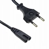 Kable - 2 x Przewód sieciowy C7 0.3m prosty -> prosty do zasilacza / sprzętu RTV - miniaturka - grafika 1