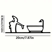 Rękodzieło - TEMU 2D Płaska, 1 szt. Metalowa Ozdoba Ścienna z Liniami - Łatwy Montaż, Idealny Prezent na Walentynki lub Mieszkanie do Łazienek i Przestrzeni - miniaturka - grafika 1