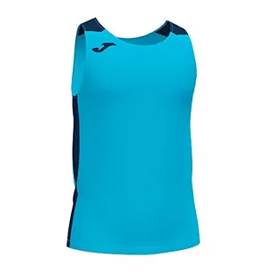 Joma Tank Top Granatowy Fluor Turkusowy Record II, 102222.013.L - Koszulki sportowe męskie - miniaturka - grafika 1