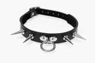 Naszyjniki - obroża 1-rzędowa - SPIKE + KÓŁKO - miniaturka - grafika 1