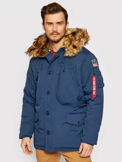 Kurtki męskie - Alpha Industries Kurtka zimowa Polar 123144 Granatowy Regular Fit - grafika 1