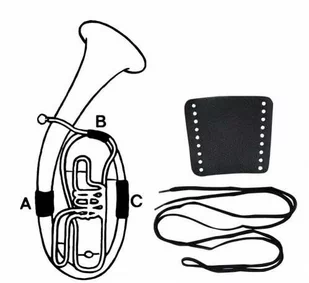 Gewa Krem do rąk ochronne skórzane, część Tenor Horn, B, zapięcie na sznurowane sznurek 720590 - Akcesoria do instrumentów dętych - miniaturka - grafika 1