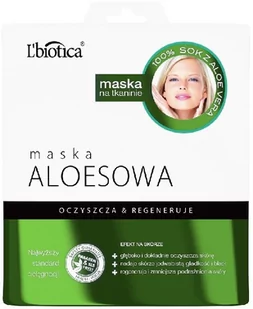 Lbiotica Maska Aloesowa oczyszczanie nawilżanie - nasączona tkanina aloes 23ml - Maseczki do twarzy - miniaturka - grafika 1