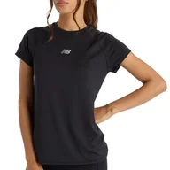 Koszulki i topy damskie - Koszulka damska New Balance WT51223BK - czarna - miniaturka - grafika 1
