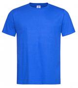 Koszulki męskie - Chabrowy Bawełniany T-Shirt Męski Bez Nadruku -STEDMAN- Koszulka, Krótki Rękaw, Basic, U-neck - Stedman - miniaturka - grafika 1