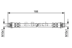Bosch Przewód hamulcowy giętki BOSCH 1987476917 1987476917 - Przewody hamulcowe - miniaturka - grafika 1