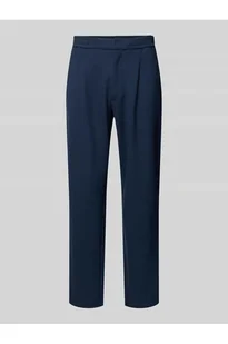 Spodnie materiałowe o kroju slim tapered fit z zakładkami w pasie - CK Calvin Klein - Spodnie męskie - miniaturka - grafika 1
