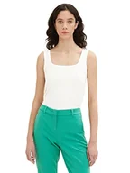 Koszulki i topy damskie - TOM TAILOR Damski Top 1035393, 10315 - Whisper White, 3XL - miniaturka - grafika 1