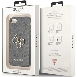 Guess GUHCI84GMGGR iPhone 7/8/SE 2020/ 2022 szary/grey hardcase 4G Big Metal Logo - Etui i futerały do telefonów - miniaturka - grafika 8