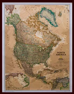 National Geographic, mapa ścienna polityczna Ameryka Północna Executive, 1:14 009 000 - Mapy i plansze edukacyjne - miniaturka - grafika 1