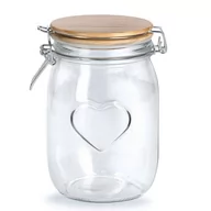 Pojemniki kuchenne - Szklany Pojemnik Na Żywność Heart, Hermetyczna Pokrywka - miniaturka - grafika 1