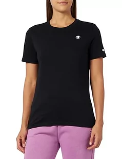 Champion Legacy Podstawy W-Light Cotton Jersey S-s Regular Crewneck Koszulka damska, Czarny, XL - Koszulki i topy damskie - miniaturka - grafika 1