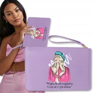 Torebki damskie - Torebka Kopertówka FIOLET Na Telefon KOBIECE Wzory - miniaturka - grafika 1