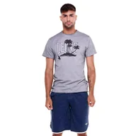 Koszulki sportowe męskie - Męski t-shirt z efektem wyblakłej palmy plażowej - miniaturka - grafika 1