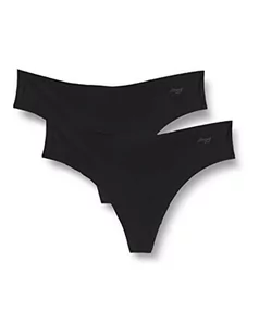 Sloggi Damskie stringi zero z mikrofibry 2.0, hipstring 2P, czarne, S - Majtki damskie - miniaturka - grafika 1