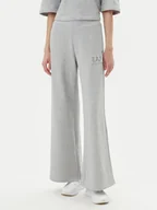 Spodnie sportowe damskie - EA7 Emporio Armani Spodnie dresowe 7W000179 AF12473 O8002 Szary Wide Leg - miniaturka - grafika 1