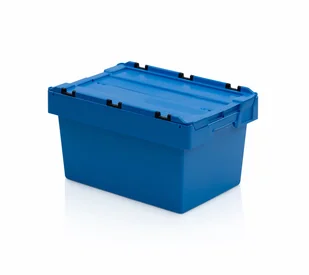 B2B Partner Skrzynka plastikowa z wiekiem, 600x400x340 mm 256108 - Pojemniki przemysłowe - miniaturka - grafika 1