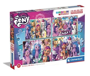 Clementoni Puzzle 20+60+100+180 Super Kolor My Little Pony - - Puzzle - miniaturka - grafika 2