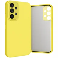 Etui i futerały do telefonów - Etui do Galaxy A52 4G / 5G / A52s 4G Osłona Kamery, Żółte, Plecki Szkło - miniaturka - grafika 1