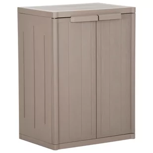 shumee Szafka ogrodowa brązowa 65x45x88 cm rattan PP - Pozostałe meble ogrodowe - miniaturka - grafika 1