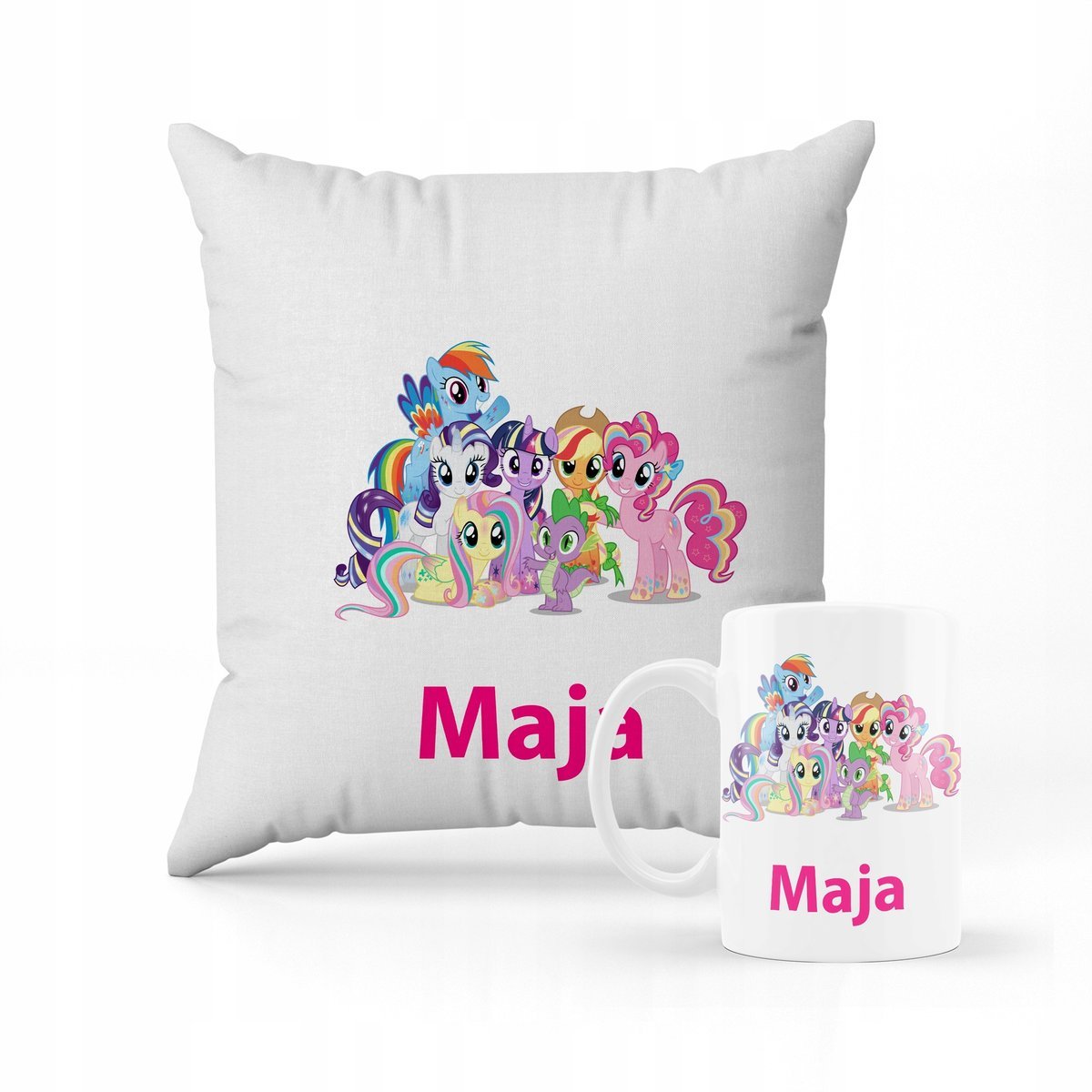 Zestaw Poduszka + Kubek My Little Pony kucyki Imię