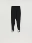 Spodnie damskie - Reserved - Legginsy z zapiętkami - czarny - miniaturka - grafika 1