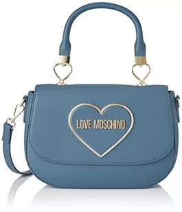 Love Moschino Damska torba na ramię Borsa PU Blue Denim, 18 x 26 x 7 - Torebki damskie - miniaturka - grafika 1