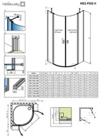 Kabiny prysznicowe - Radaway Nes PDD II 90x90 10030090-01-01L/10030090-01-01R - miniaturka - grafika 1