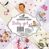 Scrapbooking - Papier Do Scrapbookingu Baby Girl Zestaw 18 Arkuszy - miniaturka - grafika 1