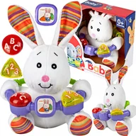 Maskotki i pluszaki - MalPlay 5901924223870 Króliczek Pluszowy 20 cm, Świeci się, Nuci Melodie, Śmieje Się, Mówi Mama I Tata, Idealny Dla Maluchów 5901924223870 - miniaturka - grafika 1