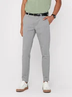 Spodnie męskie - Only & Sons Chinosy Mark 22013727 Szary Slim Fit - miniaturka - grafika 1
