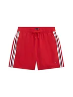 Spodenki damskie - Tommy Hilfiger Szorty kąpielowe Global Stripe UB0UB00590 Czerwony jasny Regular Fit - miniaturka - grafika 1
