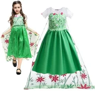 Stroje karnawałowe - STRÓJ SUKIENKA PRZEBRANIE ELSA ELZA KRAINA LODU NA BAL KARNAWAŁ 110/116 5-6L (120) - miniaturka - grafika 1