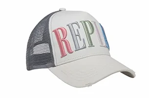 Replay Damska czapka baseballowa z siateczką, biała (Optical White-Lt Grey 1421), rozmiar uniwersalny, 1421 OPTICAL WHITE-LT GREY, jeden rozmiar - Czapki damskie - miniaturka - grafika 1