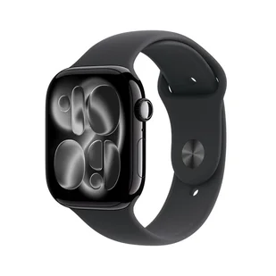 Apple Watch 11 GPS 46mm z aluminium onyks pasek sportowy S/M Czarny - Smartwatch - miniaturka - grafika 1