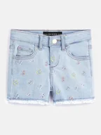 Spodenki damskie - Guess Szorty jeansowe K3GD16 D4CA0 Niebieski Regular Fit - miniaturka - grafika 1