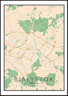 Plakaty - Plakat, Białystok, Polska mapa kolorowa, 40x50 cm - miniaturka - grafika 1