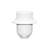 Akcesoria do oświetlenia - Oprawka E27 biała z kołnierzem tworzywo ELEKTRO - miniaturka - grafika 1