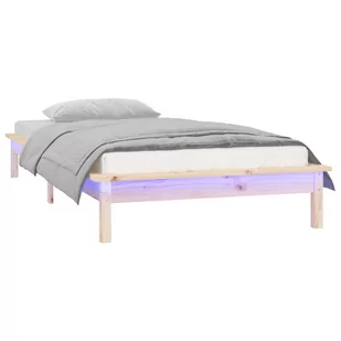 Lumarko Rama łóżka z LED, 90 x 200 cm, lite drewno - Łóżka - miniaturka - grafika 4