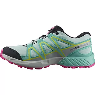 Salomon Speedcross Climasalomon wodoodporne dziecięce buty outdoorowe, Optymalne dopasowanie, przyczepność, praktyczny komfort, Wybielana spódnica księżycowa Aqua Blue Radiance, 35 EU - Buty dla chłopców - miniaturka - grafika 1