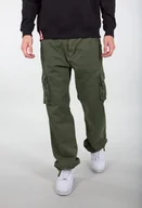 Spodnie męskie - spodnie bojówki ALPHA INDUSTRIES - JET PANT DARK OLIV -29 - miniaturka - grafika 1