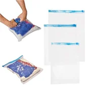 Pokrowce na ubrania - Worki próżniowe rolowane na ubrania 9 sztuk 3 rozmiary 35x50cm, 40x50cm, - miniaturka - grafika 1