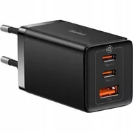 Ładowarki do telefonów - Baseus Ładowarka sieciowa GaN5 Pro 2xUSB-C + USB, 65W czarna - miniaturka - grafika 1