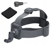 Akcesoria do kamer sportowych - Head Mount Uchwyt Opaska Mocowanie Na Głowę + Głowica Kulowa 3d Do Kamer Gopro Sjcam Xiaomi Dji Insta360 / Td672-gy - miniaturka - grafika 1