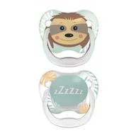 Smoczki uspokajające - Dr Brown's PreVent Smoczek ortodontyczny Zwierzęta, różowy/fioletowy, 6-18m, 2szt. - miniaturka - grafika 1