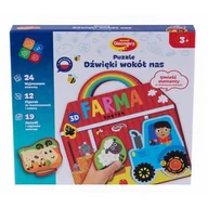 Zabawki interaktywne dla dzieci - Puzzle farma 3d - miniaturka - grafika 1